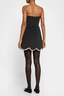 ONE33 SOCIAL | The Abigail Black Strapless Mini Cocktail Dress | Black