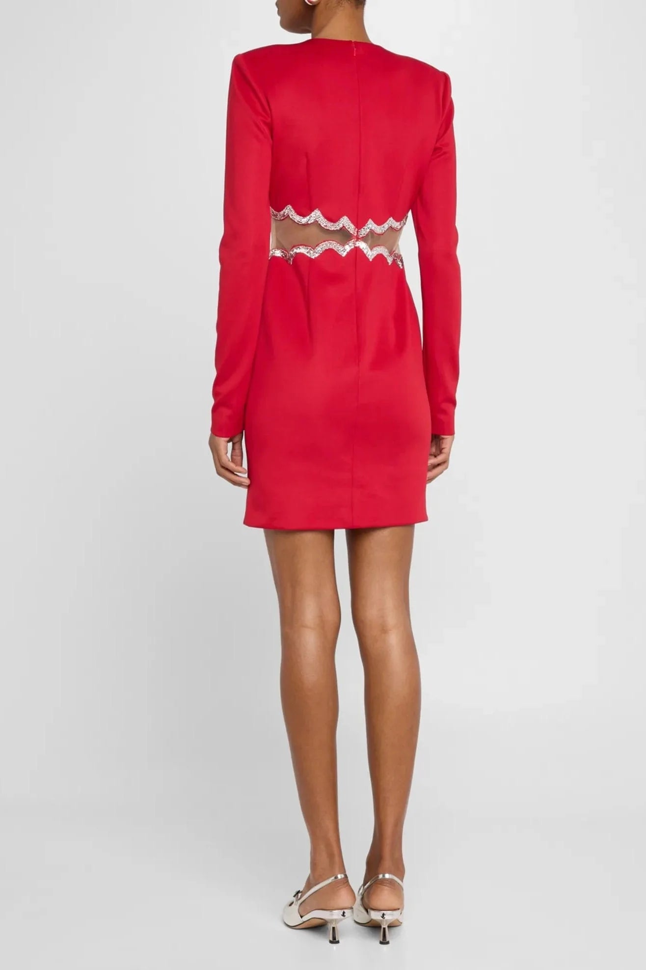 ONE33 SOCIAL | The Teagan Sequined Cutout Red Mini Cocktail Dress | Red
