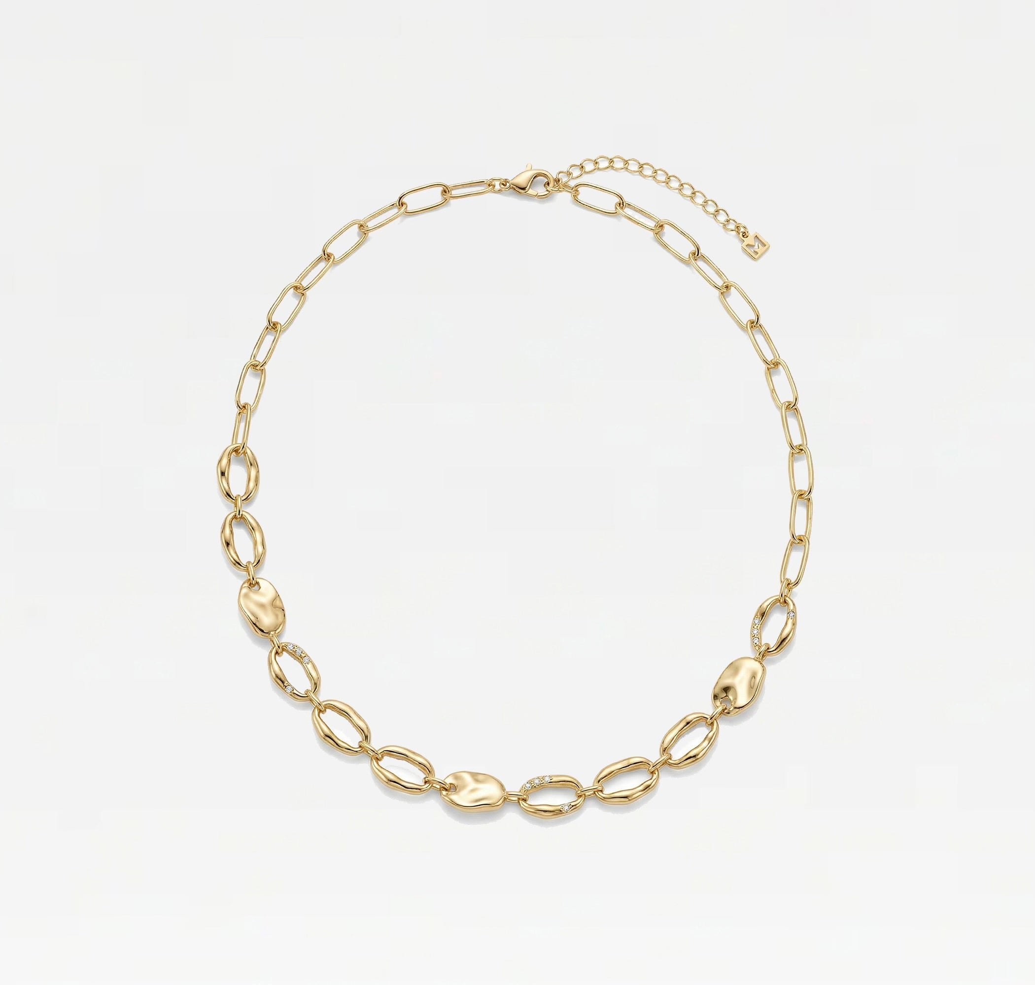 The Lilia Open Link Necklace | 18K Gold Plated Brass