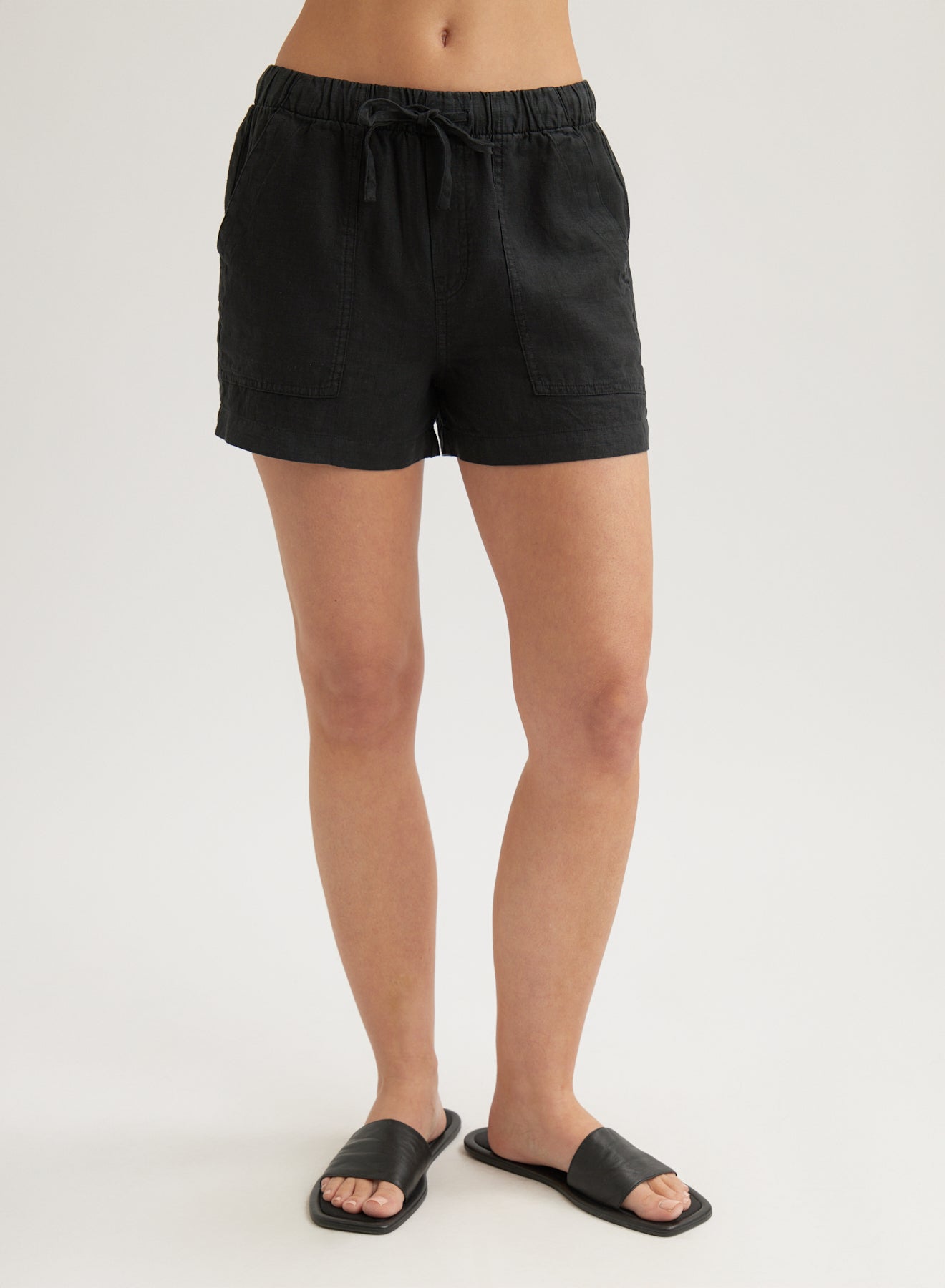 Linen Pocket Short | Black