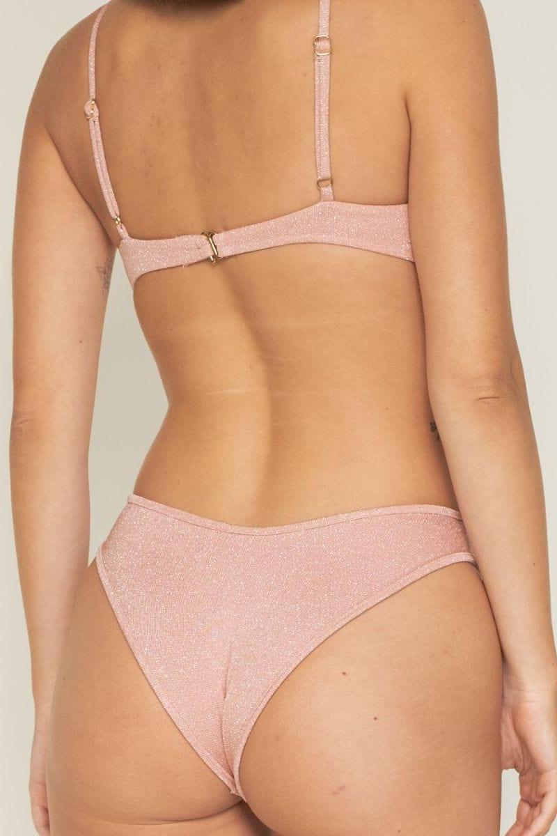 Lulu Bikini Bottom | Prima Pink Sparkle