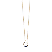 The Enamel Hoop Necklace | Gold-Plated/Blue