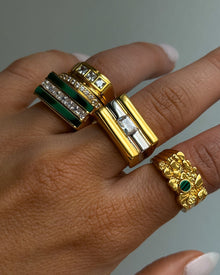 Tricolore Ring | Gold | Cubic Zirconia