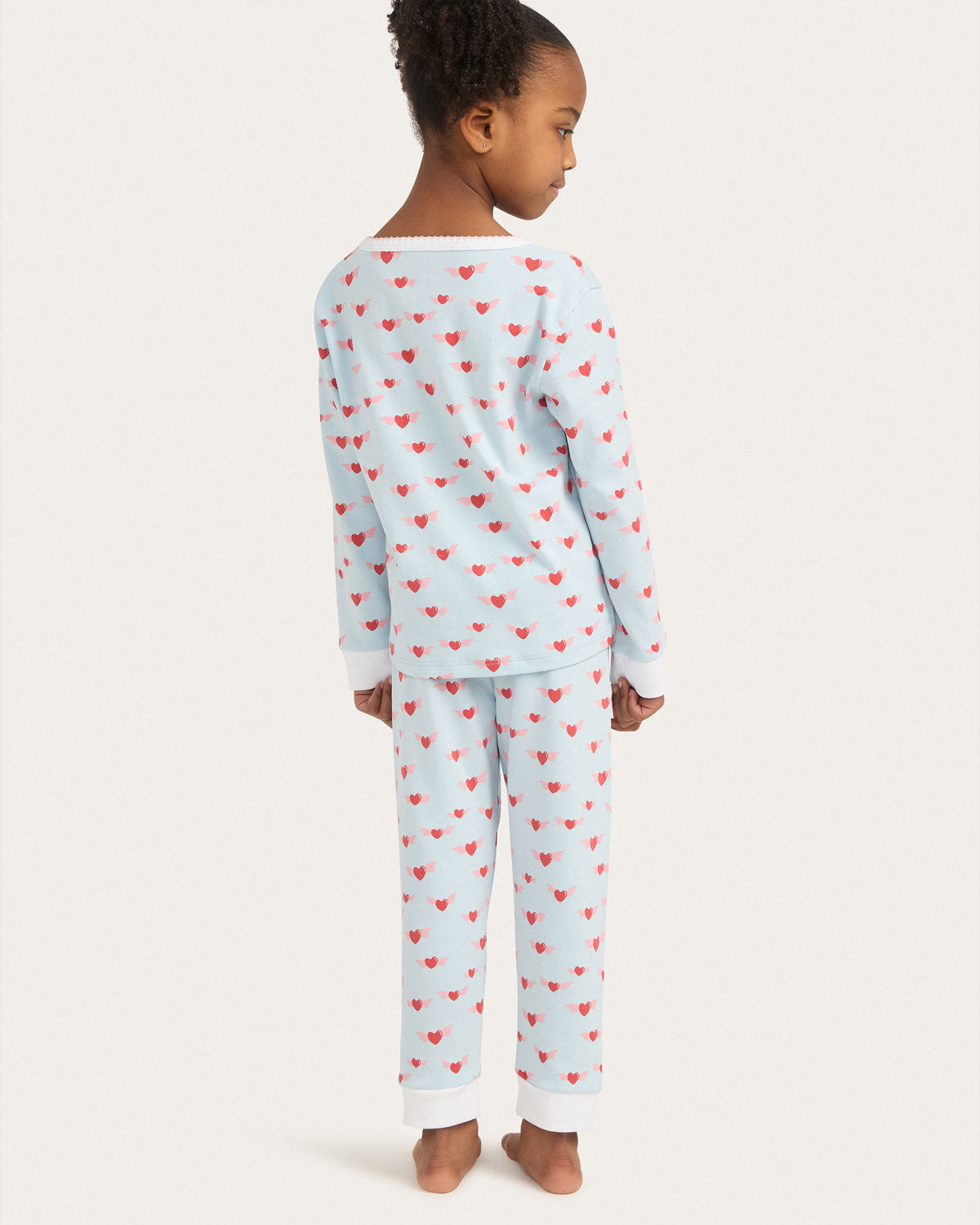 Kids | Riley Pajama Set - Angel Hearts | Sky