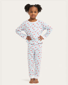 Kids | Riley Pajama Set - Angel Hearts | Sky