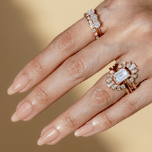 Women | The Maude Three–Stone Engagement Ring | 14k Rose Gold