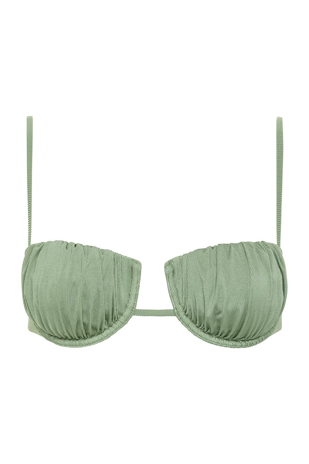 Petal Bikini Top | Sage Green Rib
