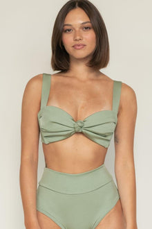 Hayden Bikini Top | Sage Green Rib