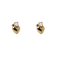 Scarlette Heart Studs | 18K Yellow Gold-Plated