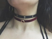 Velvet Ring Choker | Gold-Plated/Burgundy