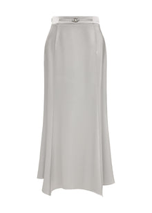 slim midi skirt | Grey