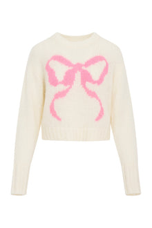 Jorah Alpaca-Blend Bow Pullover | Snowflake Kiss