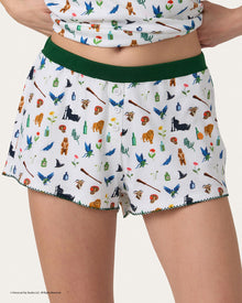 Womens | Elphaba Print Shortie Set x Wicked | Cream