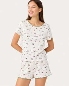 Womens | Suzie PJ Set in Big Red Trucks | Snow