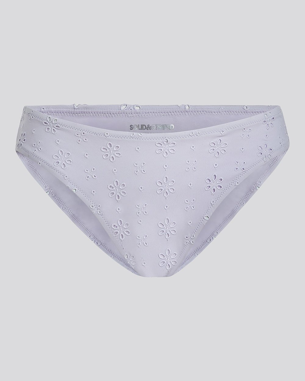 The Daphne Eyelet Bikini Bottom - Solid & Striped