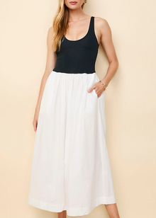 Womens | Samantha Scoopback Dress | French Navy/Ecru