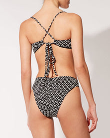 Women | The Sienna Bikini Bottom | Geo Lurex Blackout