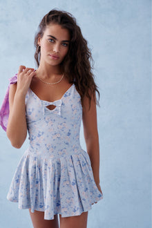 Hubert Floral Active Dress | Whisper Blue